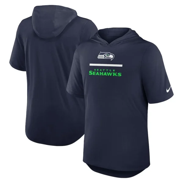 Seattle seahawks nike lockup tri blend hoodie t shirt College navy