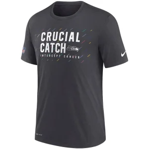Seattle seahawks nike nfl crucial catch performance t shirt Charcoal M