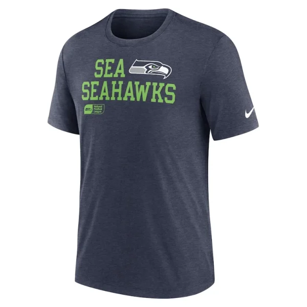 Seattle seahawks nike overlap lockup tri blend t shirt College navy M