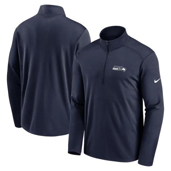 Seattle seahawks nike pacer half zip pullover College navy