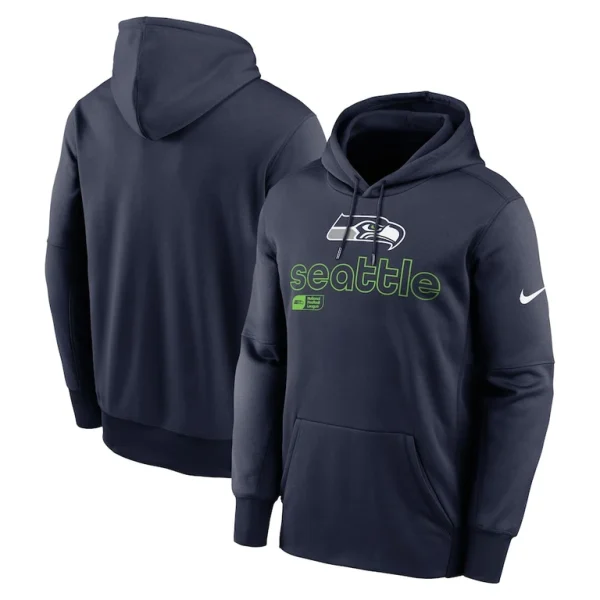 Seattle seahawks nike performance pullover hoodie College navy