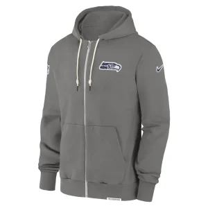 Seattle seahawks nike player full zip performance hoodie pewter Multi M
