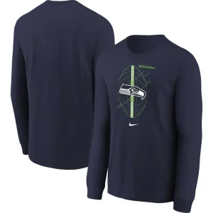 Seattle seahawks nike preschool long sleeve t shirt Navy