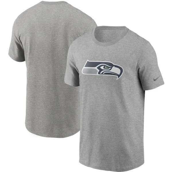 Seattle seahawks nike primary logo t shirt Heathered gray