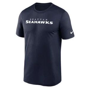 Seattle seahawks nike primetime legend wordmark performance t shirt College navy M