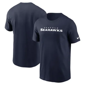 Seattle seahawks nike primetime wordmark essential t shirt College navy