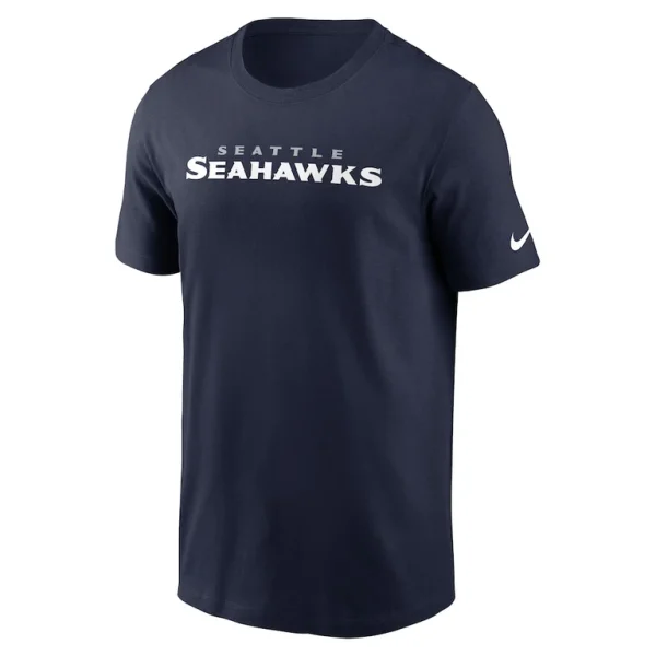 Seattle seahawks nike primetime wordmark essential t shirt College navy M