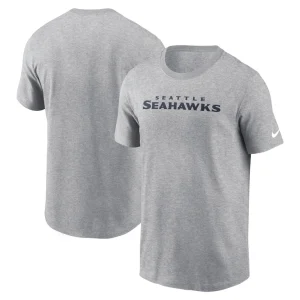 Seattle seahawks nike primetime wordmark essential t shirt Heather gray