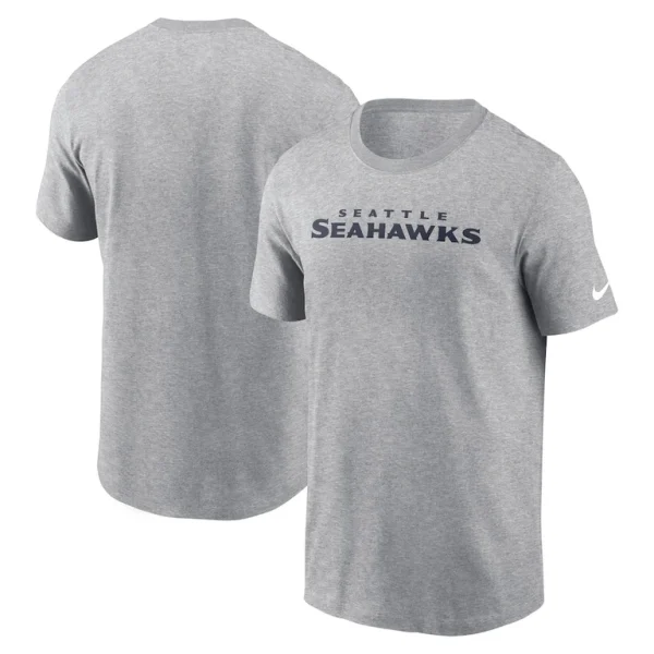 Seattle seahawks nike primetime wordmark essential t shirt Heather gray