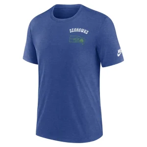 Seattle seahawks nike rewind 2 hit tri blend t shirt Blue M