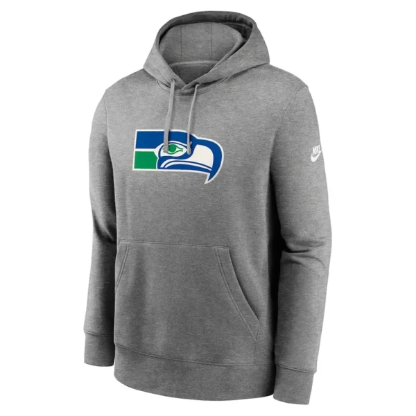 Seattle seahawks nike rewind club logo pullover hoodie Heather gray M