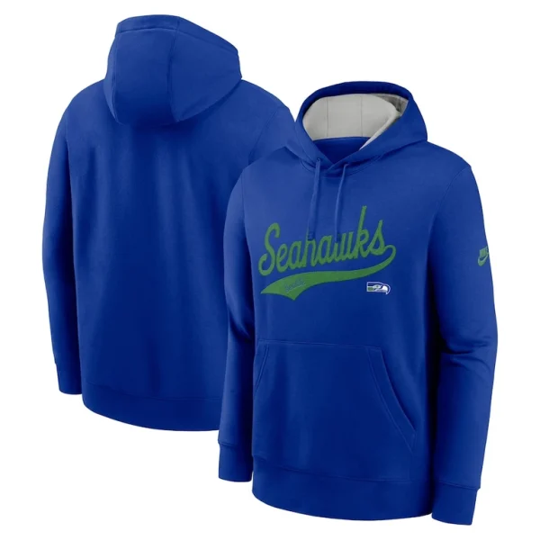Seattle seahawks nike rewind club logo pullover hoodie Royal