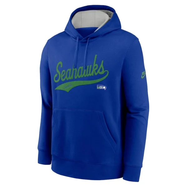Seattle seahawks nike rewind club logo pullover hoodie Royal M