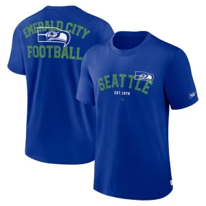 Seattle seahawks nike rewind slogan t shirt Royal
