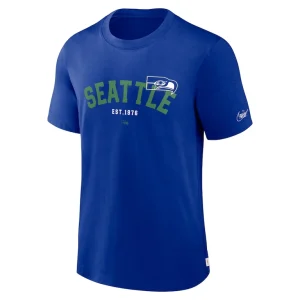 Seattle seahawks nike rewind slogan t shirt Royal S