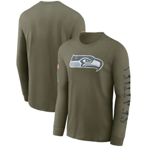 Seattle seahawks nike salute to service long sleeve t shirt Olive
