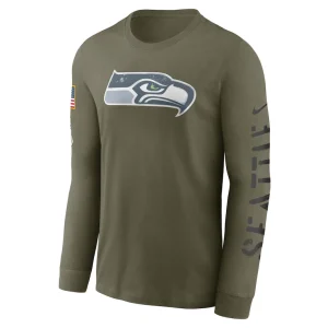 Seattle seahawks nike salute to service long sleeve t shirt Olive M