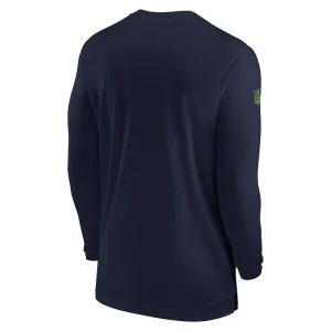 Seattle seahawks nike sideline coach performance long sleeve t shirt College navy L