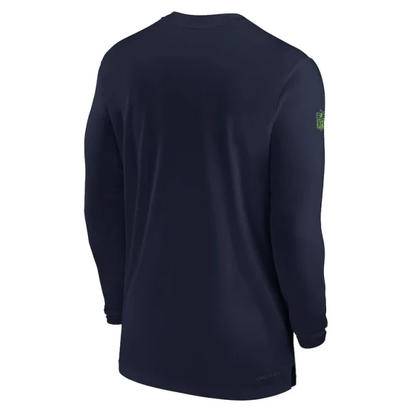 Seattle seahawks nike sideline coach performance long sleeve t shirt College navy L
