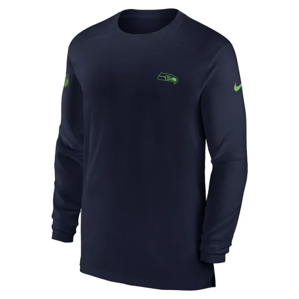 Seattle seahawks nike sideline coach performance long sleeve t shirt College navy M