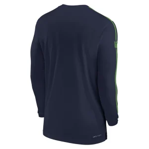 Seattle seahawks nike sideline coach uv performance long sleeve t shirt College navy L