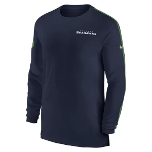 Seattle seahawks nike sideline coach uv performance long sleeve t shirt College navy M
