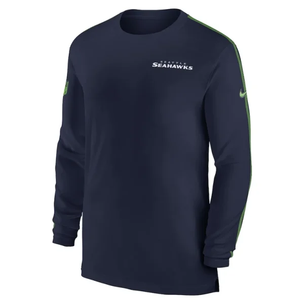 Seattle seahawks nike sideline coach uv performance long sleeve t shirt College navy M