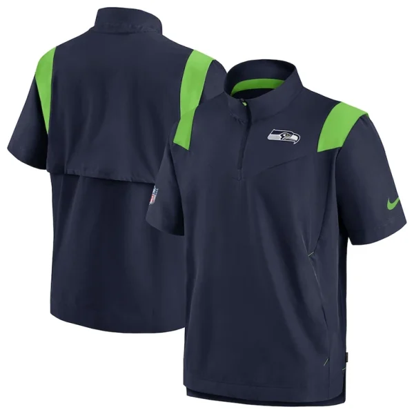 Seattle seahawks nike sideline coaches chevron lockup pullover top Navy