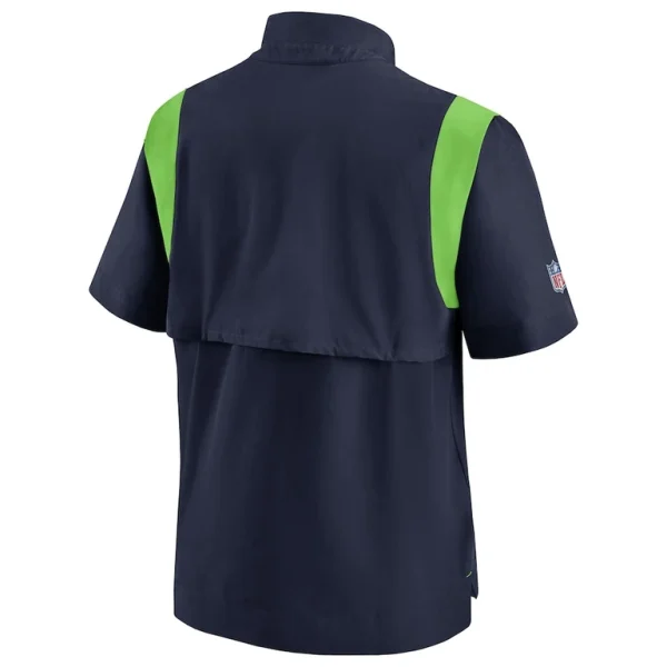 Seattle seahawks nike sideline coaches chevron lockup pullover top Navy L