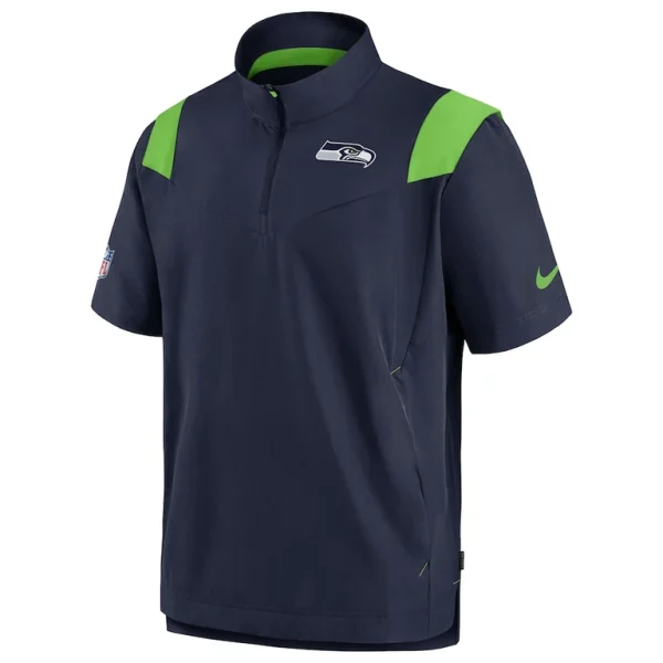 Seattle seahawks nike sideline coaches chevron lockup pullover top Navy M