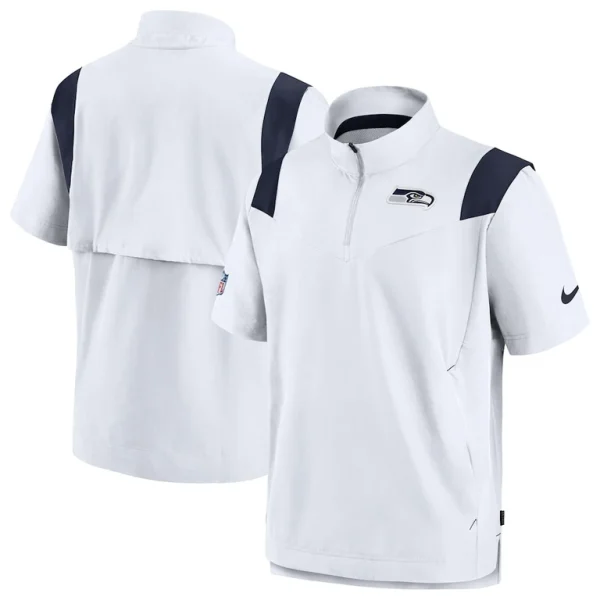 Seattle seahawks nike sideline coaches chevron lockup pullover top White