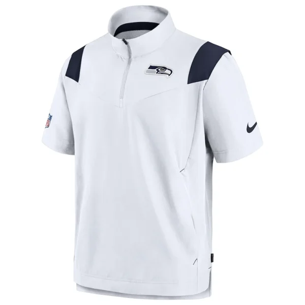 Seattle seahawks nike sideline coaches chevron lockup pullover top White M