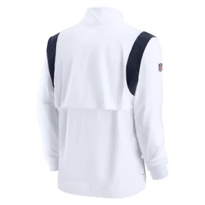 Seattle seahawks nike sideline coaches chevron lockup quarter zip top White L