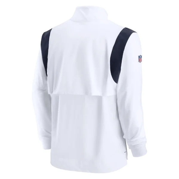 Seattle seahawks nike sideline coaches chevron lockup quarter zip top White L