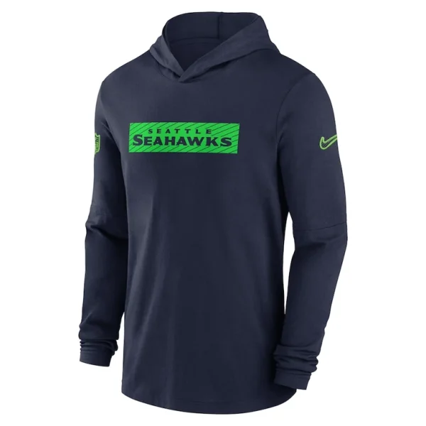 Seattle seahawks nike sideline hoodie performance long sleeve t shirt College navy M