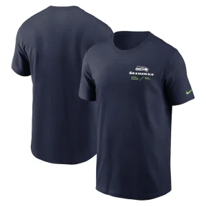 Seattle seahawks nike sideline infograph lockup performance t shirt Navy