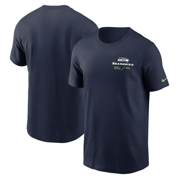 Seattle seahawks nike sideline infograph lockup performance t shirt Navy