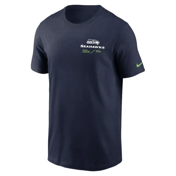 Seattle seahawks nike sideline infograph lockup performance t shirt Navy S