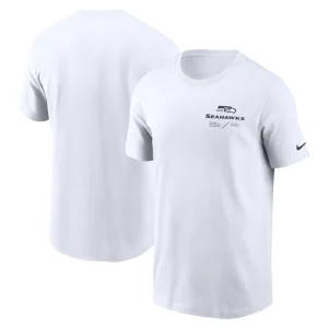 Seattle seahawks nike sideline infograph lockup performance t shirt White