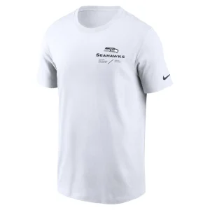 Seattle seahawks nike sideline infograph lockup performance t shirt White S