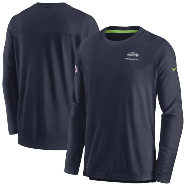 Seattle seahawks nike sideline lockup performance pullover sweatshirt Navy