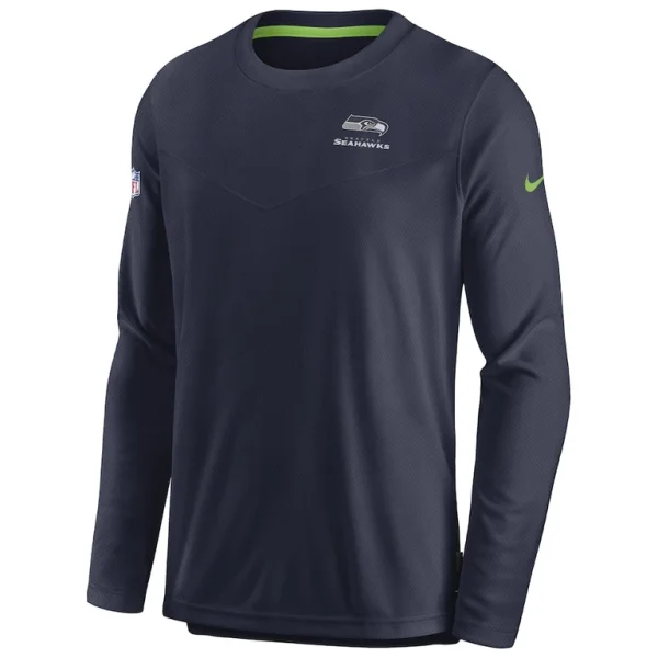 Seattle seahawks nike sideline lockup performance pullover sweatshirt Navy M