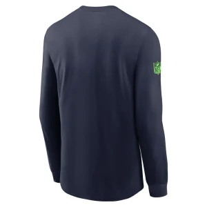 Seattle seahawks nike sideline performance long sleeve t shirt College navy L