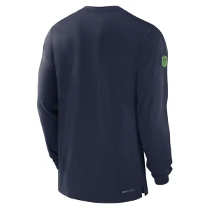 Seattle seahawks nike sideline player performance long sleeve t shirt College navy L