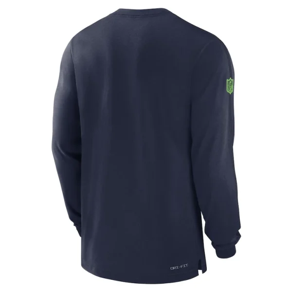 Seattle seahawks nike sideline player performance long sleeve t shirt College navy L