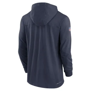 Seattle seahawks nike sideline pop performance pullover long sleeve hoodie t shirt College navy L