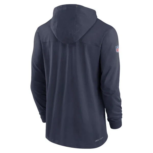 Seattle seahawks nike sideline pop performance pullover long sleeve hoodie t shirt College navy L