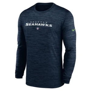 Seattle seahawks nike sideline team velocity performance long sleeve t shirt College navy M