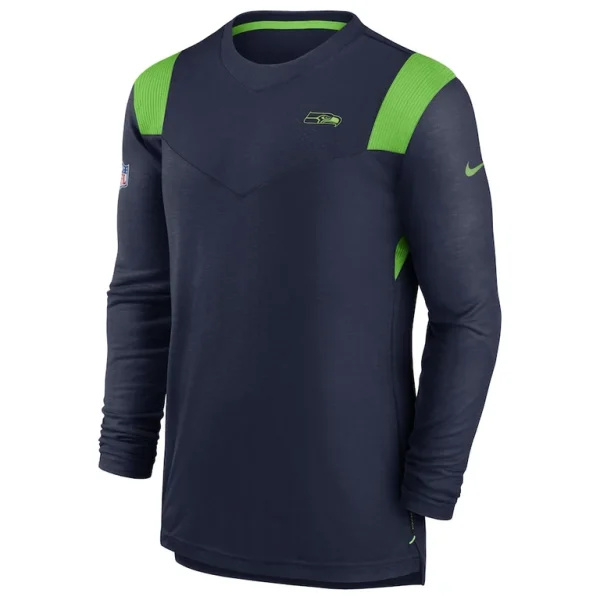 Seattle seahawks nike sideline tonal logo performance player long sleeve t shirt College navy M