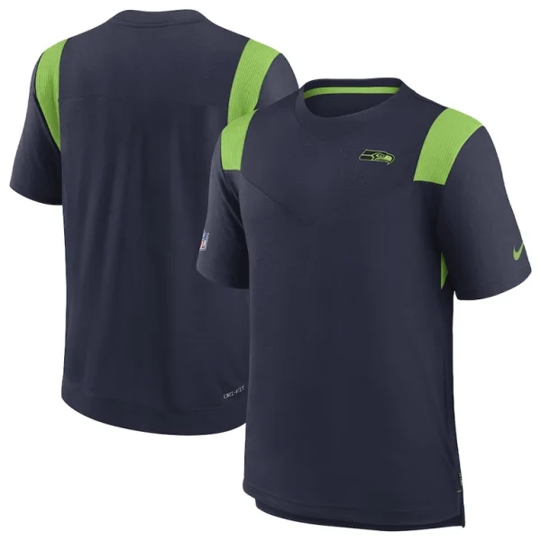 Seattle seahawks nike sideline tonal logo performance player t shirt College navy